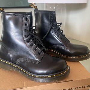 Dr. Martens Black Leather Women's Boots